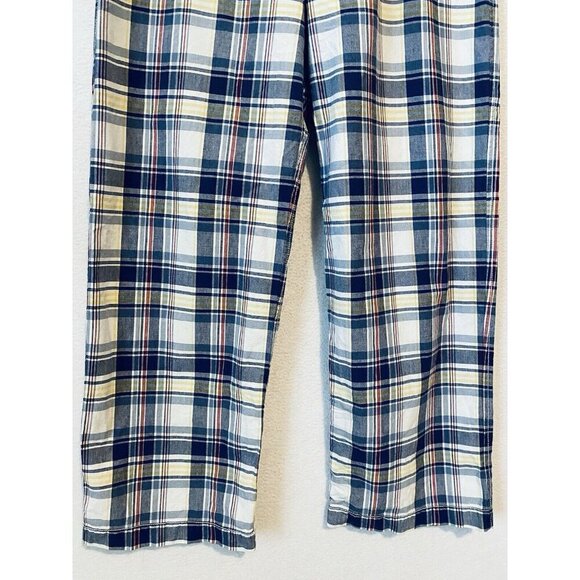 American Eagle Pants Mens 32 Blue Plaid Straight Leg Pockets Preppy Y2K 90s - Picture 3 of 7